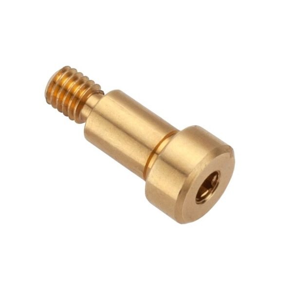 Shoulder Screw, 6g Thr Sz, 4mm Thr Lg, 6 mm Shoulder Lg, Brass