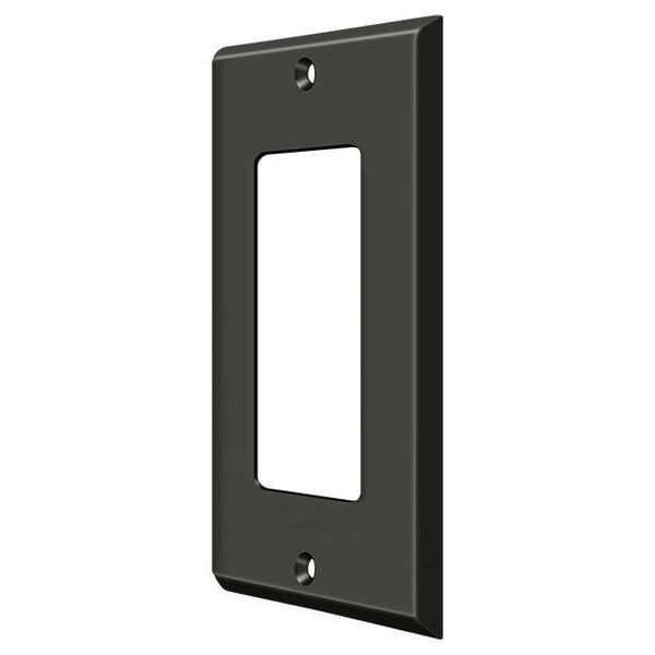 Single Rocker Switch Plate, Number of Gangs: 1 Solid Brass, Oil Rubbed Bronze Finish