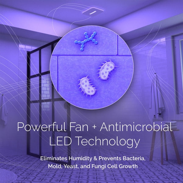 SurfaceShield Vital Vio® Exhaust Fan, LED & Antibacterial Light, 110 CFM