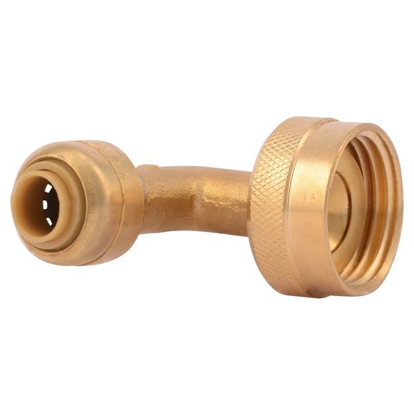 DZR Brass Elbow, 1/4 in x 3/4 in GHT Tube Size