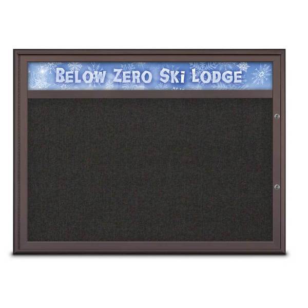 Single Door Radius Plus Corkboard With H