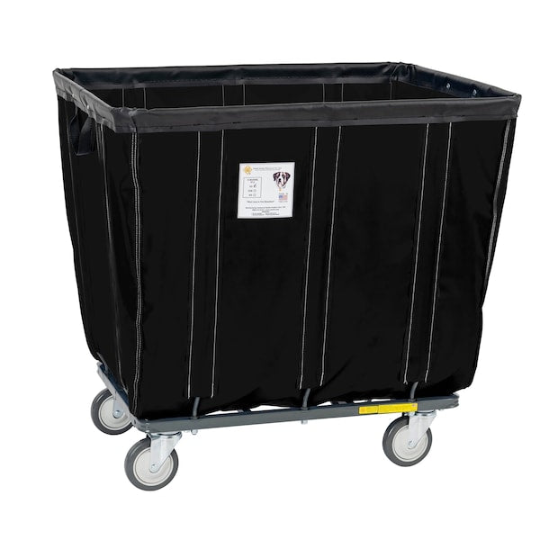 Vinyl Basket Truck with Steel Base, 20 Bushel, Black