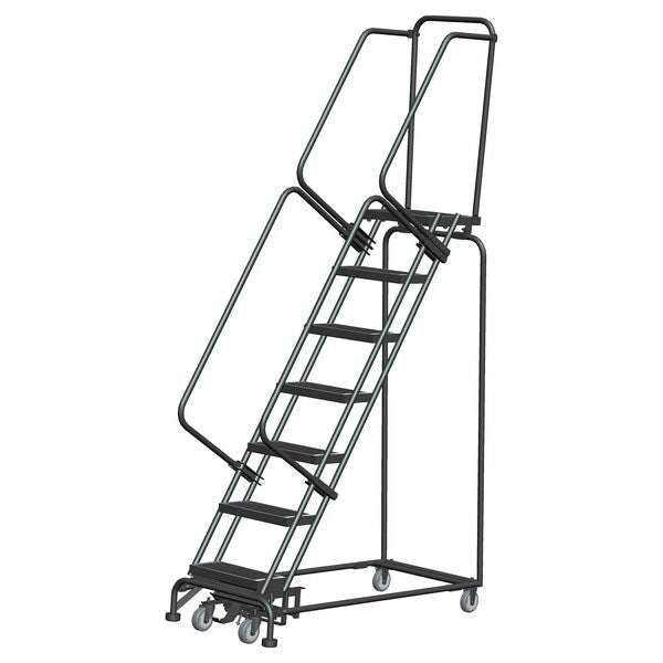 Slope Lockstep Roll Ladder, Steel, 70 in.H