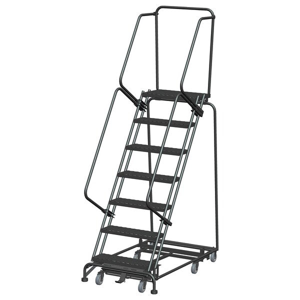 Lockstep Rolling Ladder, Steel, 70 in.H