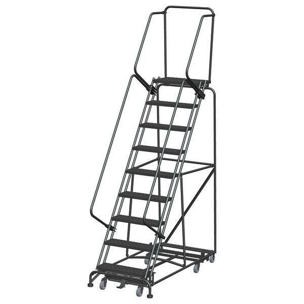 Lockstep Rolling Ladder, Steel, 90 in.H