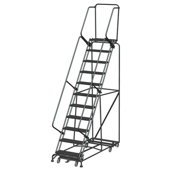 Lockstep Rolling Ladder, Steel, 110 in.H