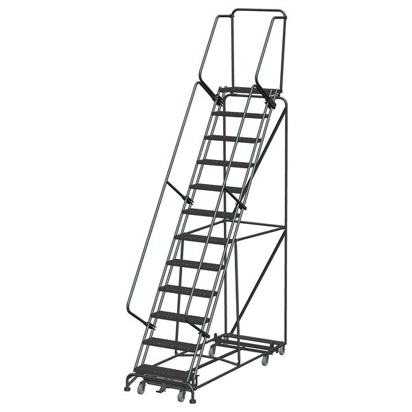 Lockstep Rolling Ladder, Steel, 120 in.H
