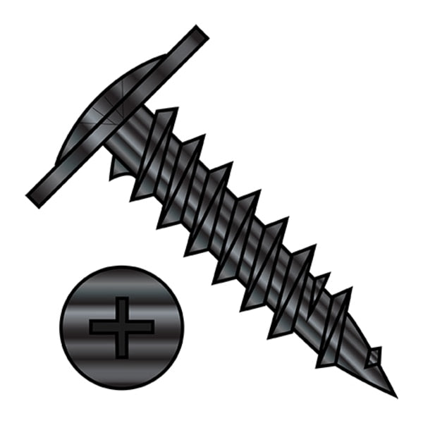 Drywall Screw, #8 x 1/2 in, Steel, Truss Head Phillips Drive, 5000 PK