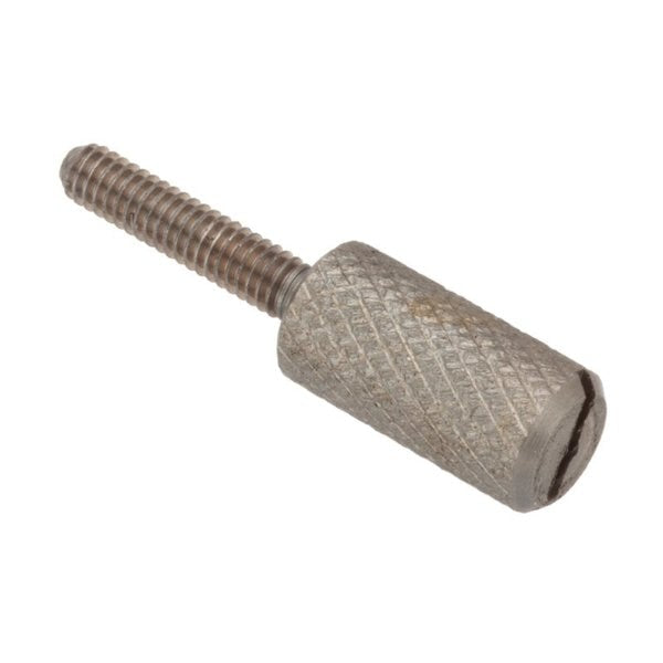 Thumb Screw, #4-48 Thread Size, Slotted, Plain Stainless Steel, 1/2 in Lg