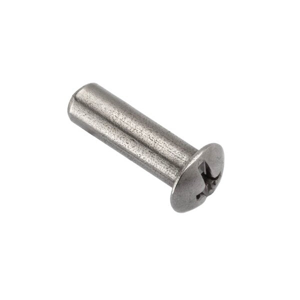 Combo Barrel, #6-32, 5/8 in Brl Lg, 3/16 in Brl Dia, 18-8 Stainless Steel Unfinished