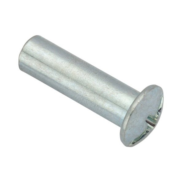 Combo Barrel, #6-32, 5/8 in Brl Lg, 3/16 in Brl Dia, Steel Zinc Plated