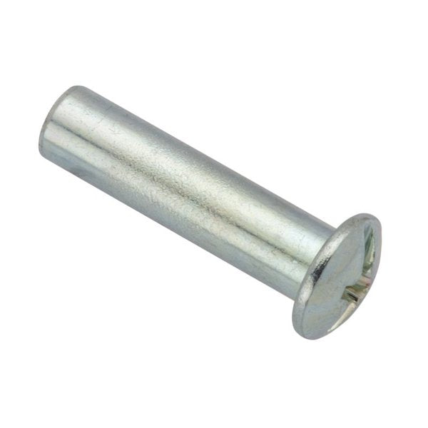 Combo Barrel, #6-32, 3/4 in Brl Lg, 3/16 in Brl Dia, Steel Zinc Plated