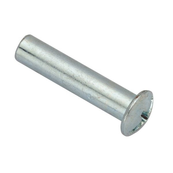 Combo Barrel, #6-32, 7/8 in Brl Lg, 3/16 in Brl Dia, Steel Zinc Plated