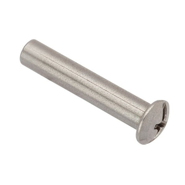 Combo Barrel, #6-32, 1 in Brl Lg, 3/16 in Brl Dia, 18-8 Stainless Steel Unfinished