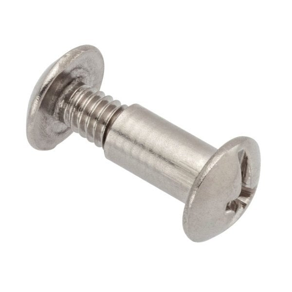 Combo Barrel/Screw, #8-32, 3/8 to 1/2 in Brl Lg, 13/64 in Brl Dia, 18-8 Stainless Steel Unfinished