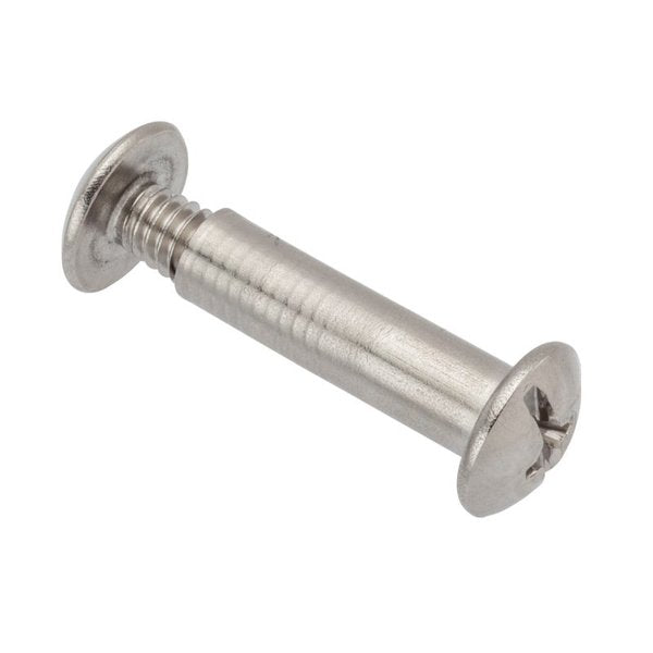 Combo Barrel/Screw, #8-32, 3/4 to 7/8 in Brl Lg, 13/64 in Brl Dia, 18-8 Stainless Steel Unfinished