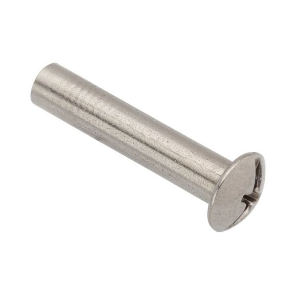 Combo Barrel, #8-32, 1 in Brl Lg, 13/64 in Brl Dia, 18-8 Stainless Steel Unfinished