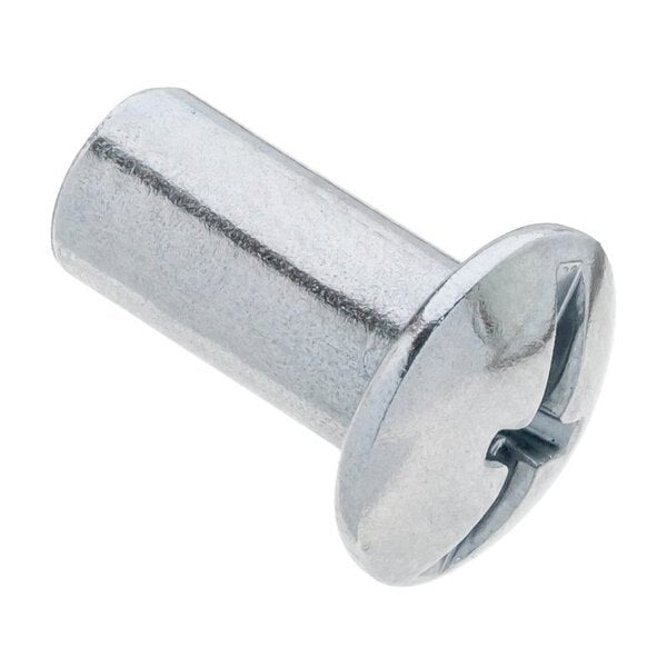 Combo Barrel, #10-24, 1/2 in Brl Lg, 1/4 in Brl Dia, 410 Stainless Steel Zinc Plated