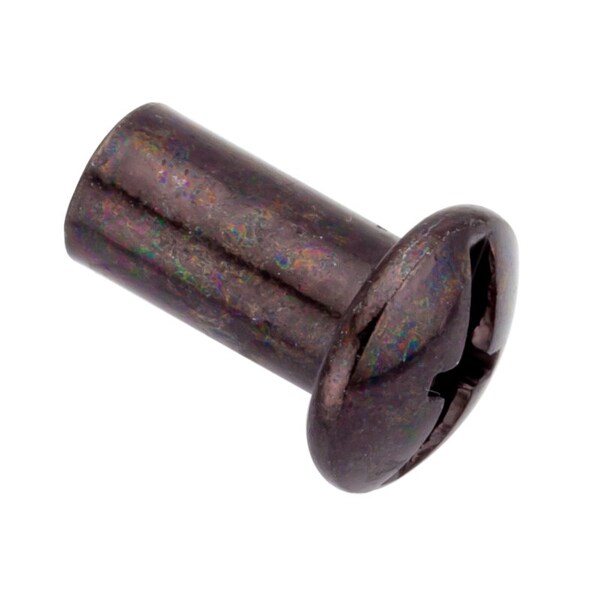 Combo Barrel, #10-24, 1/2 in Brl Lg, 1/4 in Brl Dia, Steel Black Zinc Plated