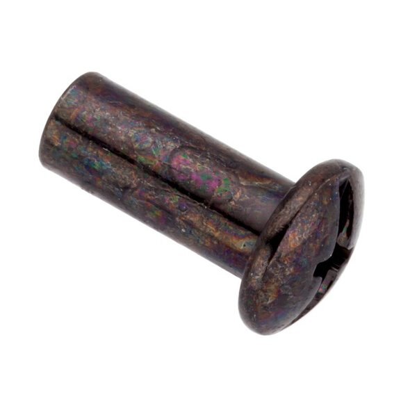 Combo Barrel, #10-24, 5/8 in Brl Lg, 1/4 in Brl Dia, Steel Black Zinc Plated