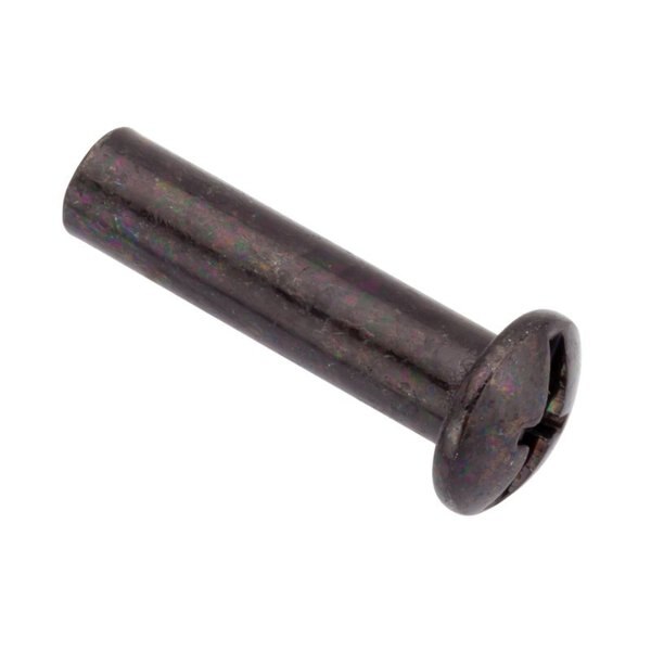 Combo Barrel, #10-24, 1 in Brl Lg, 1/4 in Brl Dia, Steel Black Zinc Plated