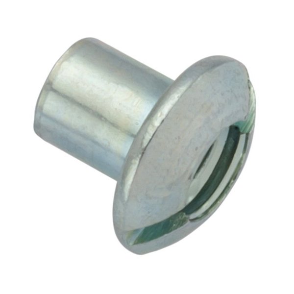 Slot Barrel, #8-32, 1/4 in Brl Lg, 13/64 in Brl Dia, Steel Zinc Plated