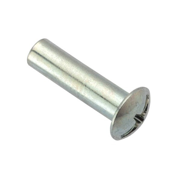 Combo Barrel, #8-32, 3/4 in Brl Lg, 13/64 in Brl Dia, Steel Zinc Plated