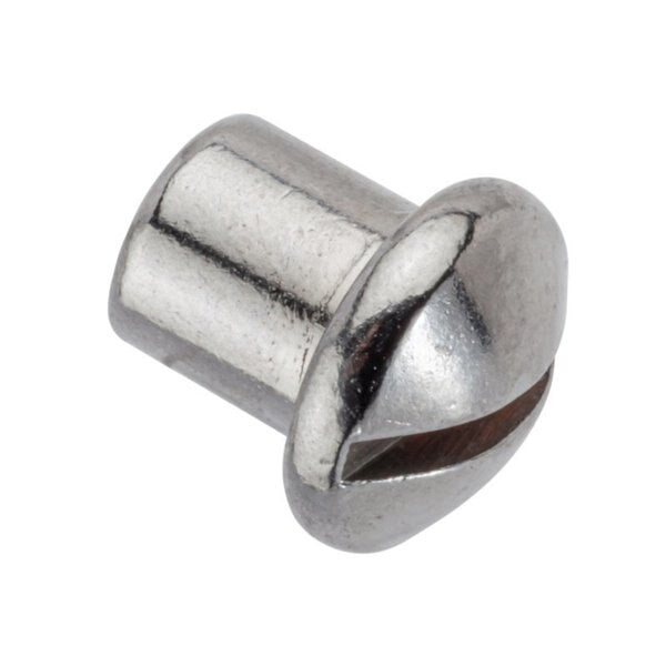 Barrel Nut, #8-32, 1/4 in Brl Lg, 1/4 in Brl Dia, Brass Chrome Plated