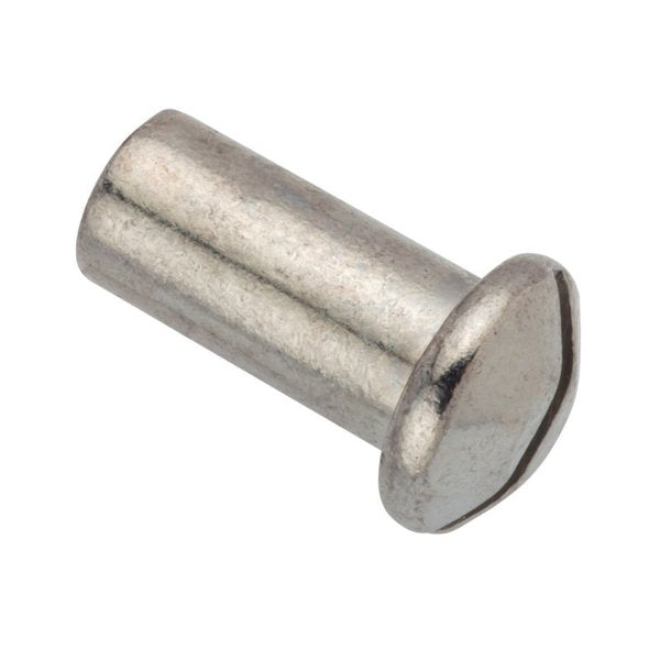 Barrel Nut, #8-32, 1/2 in Brl Lg, 1/4 in Brl Dia, Brass Chrome Plated