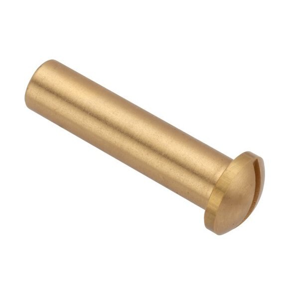 Barrel Nut, #8-32, 1 in Brl Lg, 1/4 in Brl Dia, Brass Unfinished