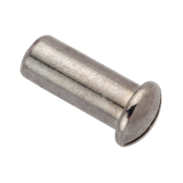 Barrel Nut, #10-32, 3/4 in Brl Lg, 5/16 in Brl Dia, Brass Chrome Plated