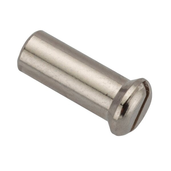 Barrel Nut, #6-32, 17/32 in Brl Lg, 3/16 in Brl Dia, Brass Nickel Plated