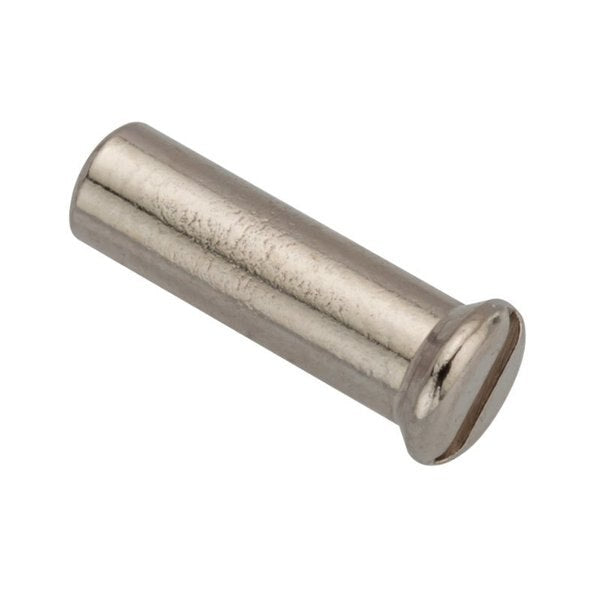 Barrel Nut, #6-32, 5/8 in Brl Lg, 3/16 in Brl Dia, Brass Nickel Plated