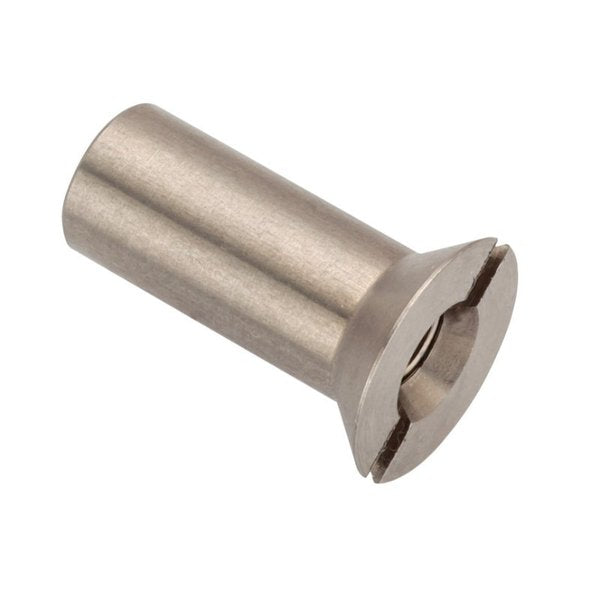 Barrel Nut, #10-32, 3/4 in Brl Lg, 5/16 in Brl Dia, 18-8 Stainless Steel Unfinished