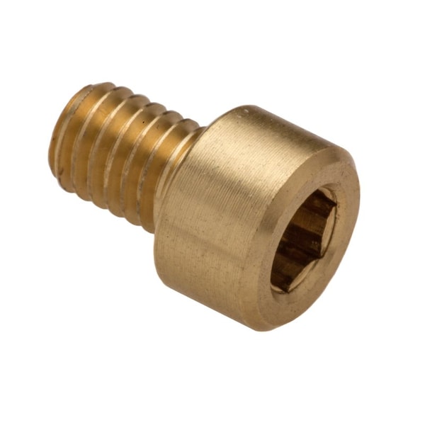 #10-32 Socket Head Cap Screw, Plain Brass, 1/4 in Length