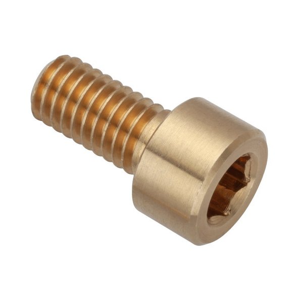 M6 Socket Head Cap Screw, Plain Brass, 10 mm Length