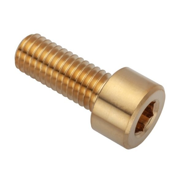 M8 Socket Head Cap Screw, Plain Brass, 20 mm Length
