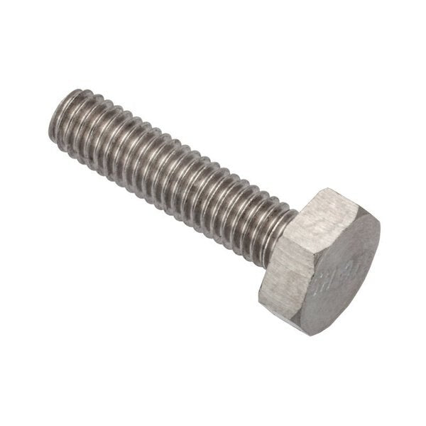M3-0.50 Hex Head Cap Screw, Plain 316 Stainless Steel, 12 mm L