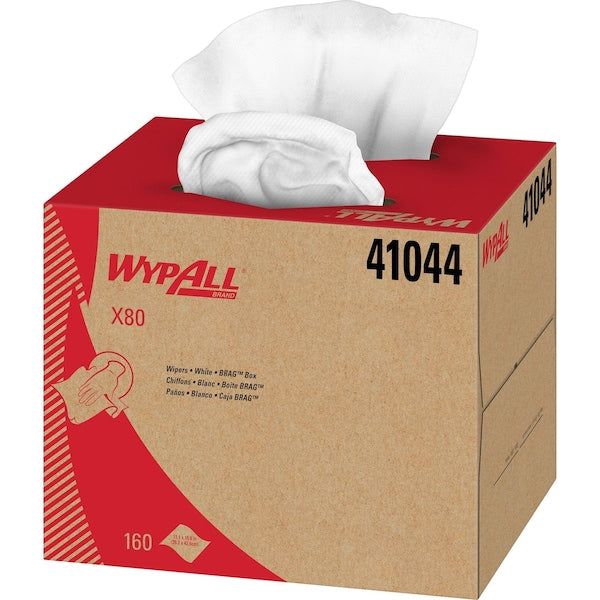 Dry Wipe, X80, Box, Super Heavy Absorbency, Hydroknit, 11 in x 16 3/4 in, 160 Sheets, White