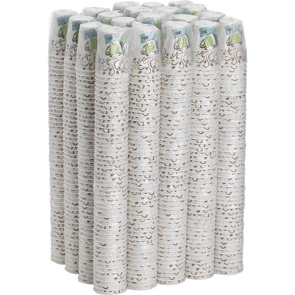 Disposable Hot Cup, 12oz, BRN/GR/WH, PK1000
