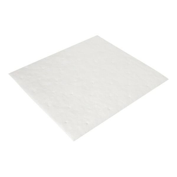 Sorbents, 37.5 gal. Oil Absorbed, White, Polyester, Polypropylene, 100 PK