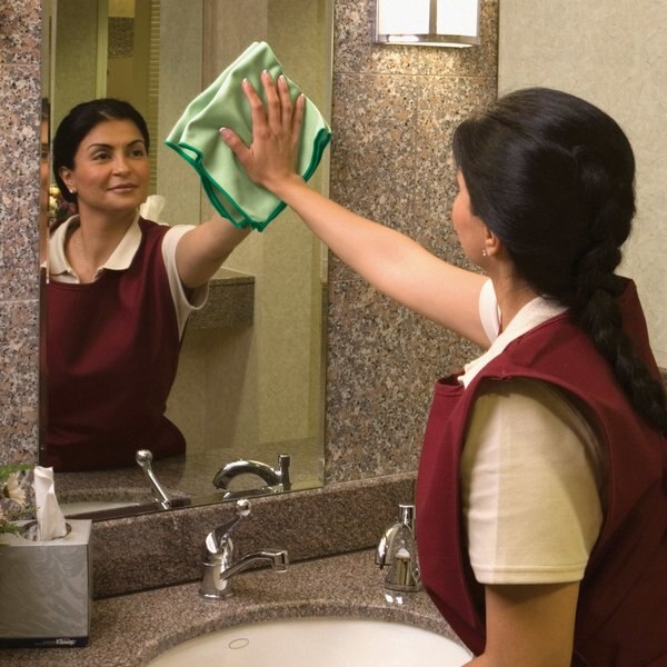 Microfiber Cleaning Cloth, Green, 24PK
