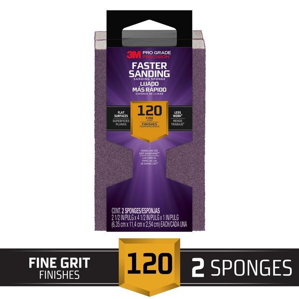 Sanding Sponge, Fine, 4 1/2