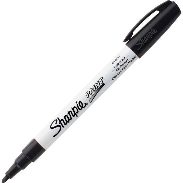 Paint Marker, Fine Point, Black, PK12