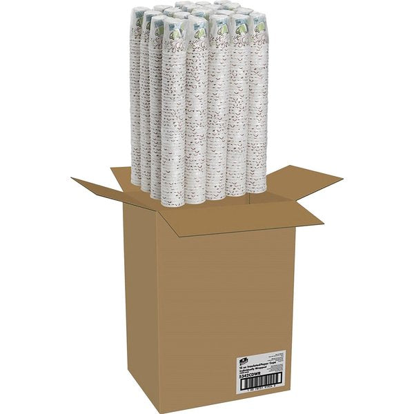 Disposable Hot Cup, 12oz, BRN/GR/WH, PK1000