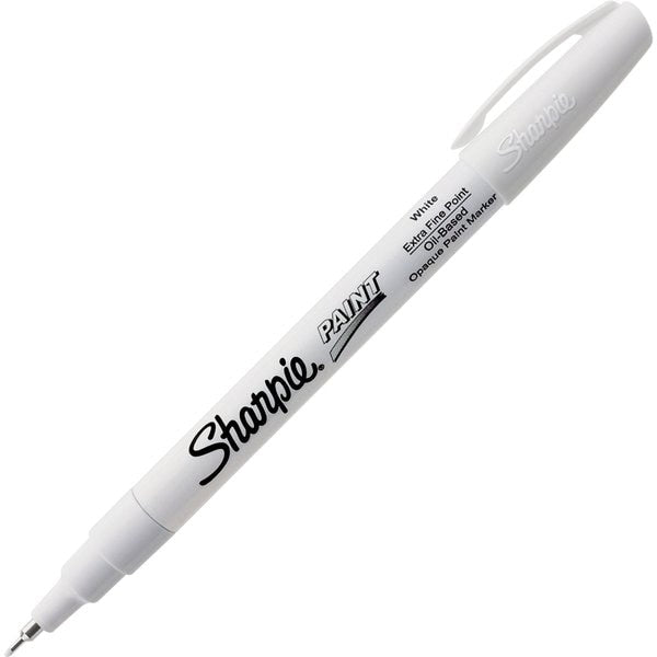 Paint Marker, Extra Fine Point, White, PK12