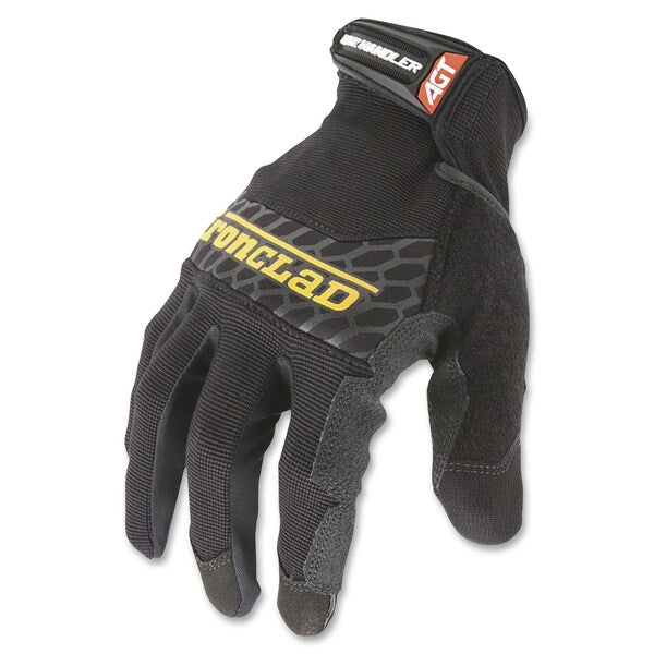 Mechanics Gloves, L, Black, Single Layer and Seamless, Ribbed Stretch Nylon