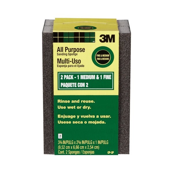 Sanding Sponge, Fine/Medium, 3 3/4