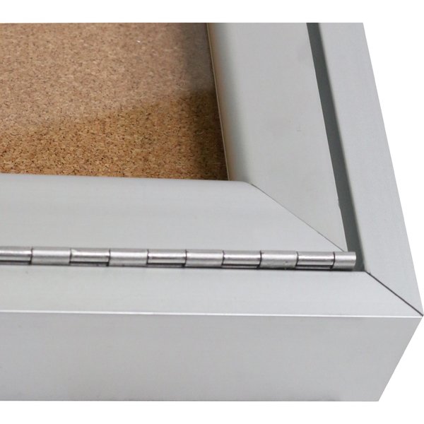 Enclosed Cork Bulletin Board 24x18 In., 1 Door