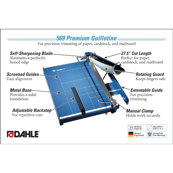 Premium Guillotine Paper Cutter, 27.5